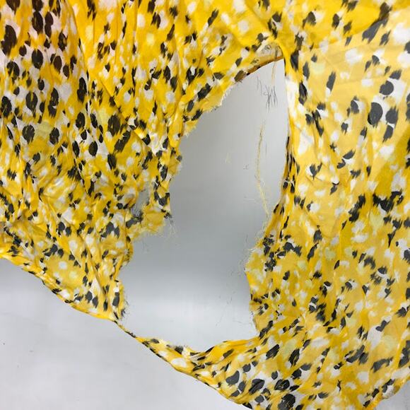 Derek Lam 10 Crosby Pleated Animal Print Maxi 18 Georgette Hi-Low Keyhole V-Neck - Picture 6 of 9